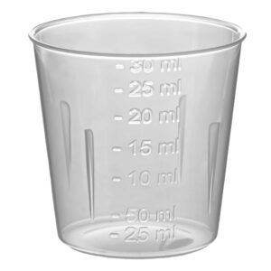 Kieliszek do odmierzania leków o pojemności 30ml,  ze skalą 2,5-5,0-10-15-20-25-30ml