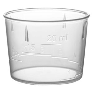 Kieliszek do dozowania leków o pojemności 30ml, ze skalą 1-2-3-4-5-6-7-8-9-10, 15, 20ml